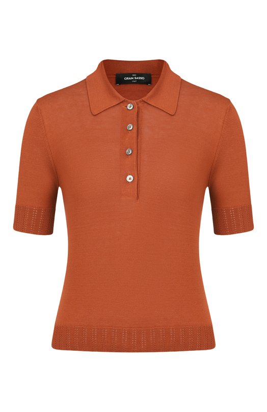 Шелковое поло Gran Sasso 43254/23550 Оранжевый 43254/23550