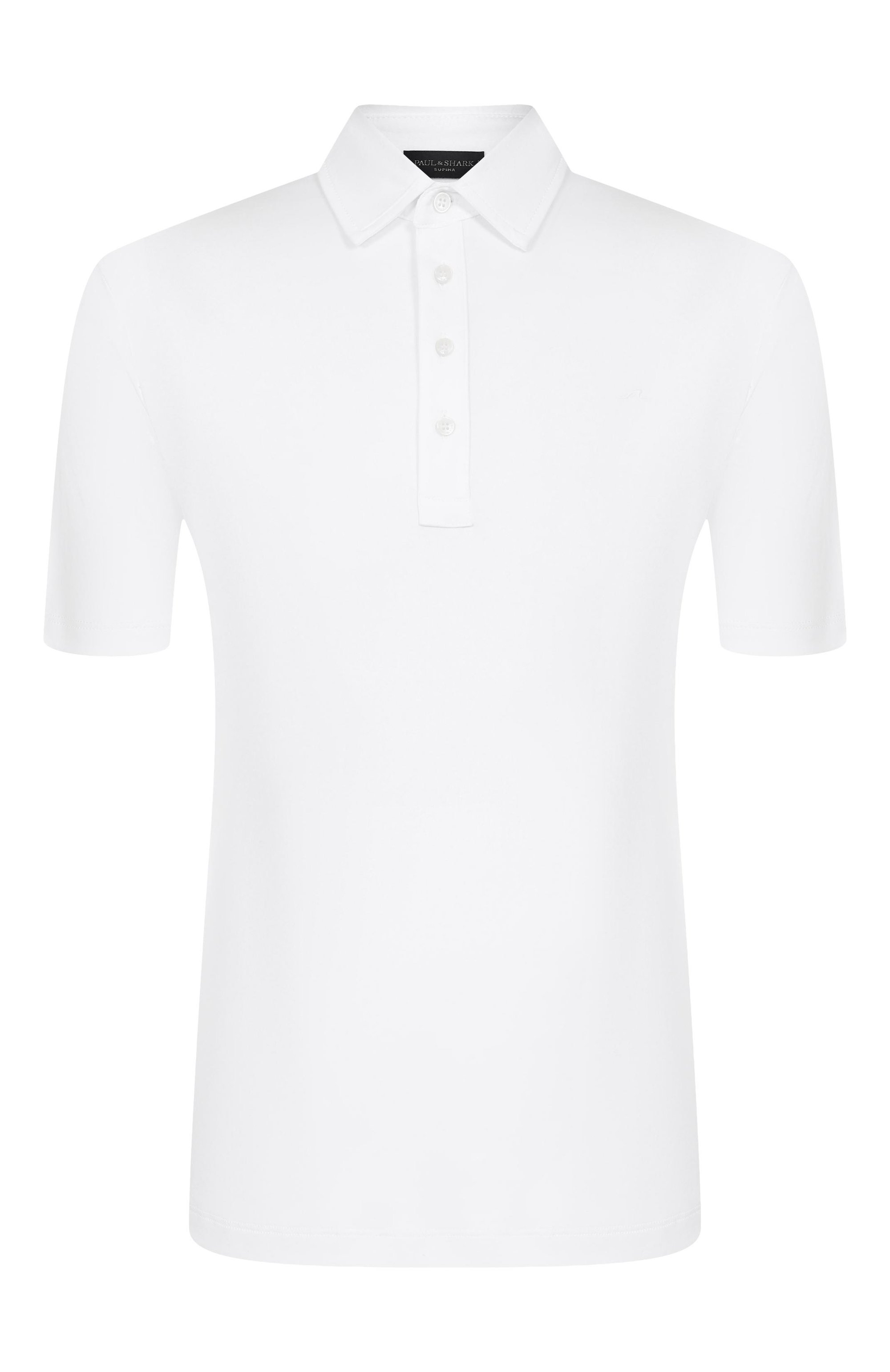 Хлопковое поло PAUL&SHARK белого цвета по цене 45950 руб., арт. 15311732/3XL-6XL, фото 1 Хлопковое поло PAUL&SHARK, арт. 15311732/3XL-6XL, фото 1