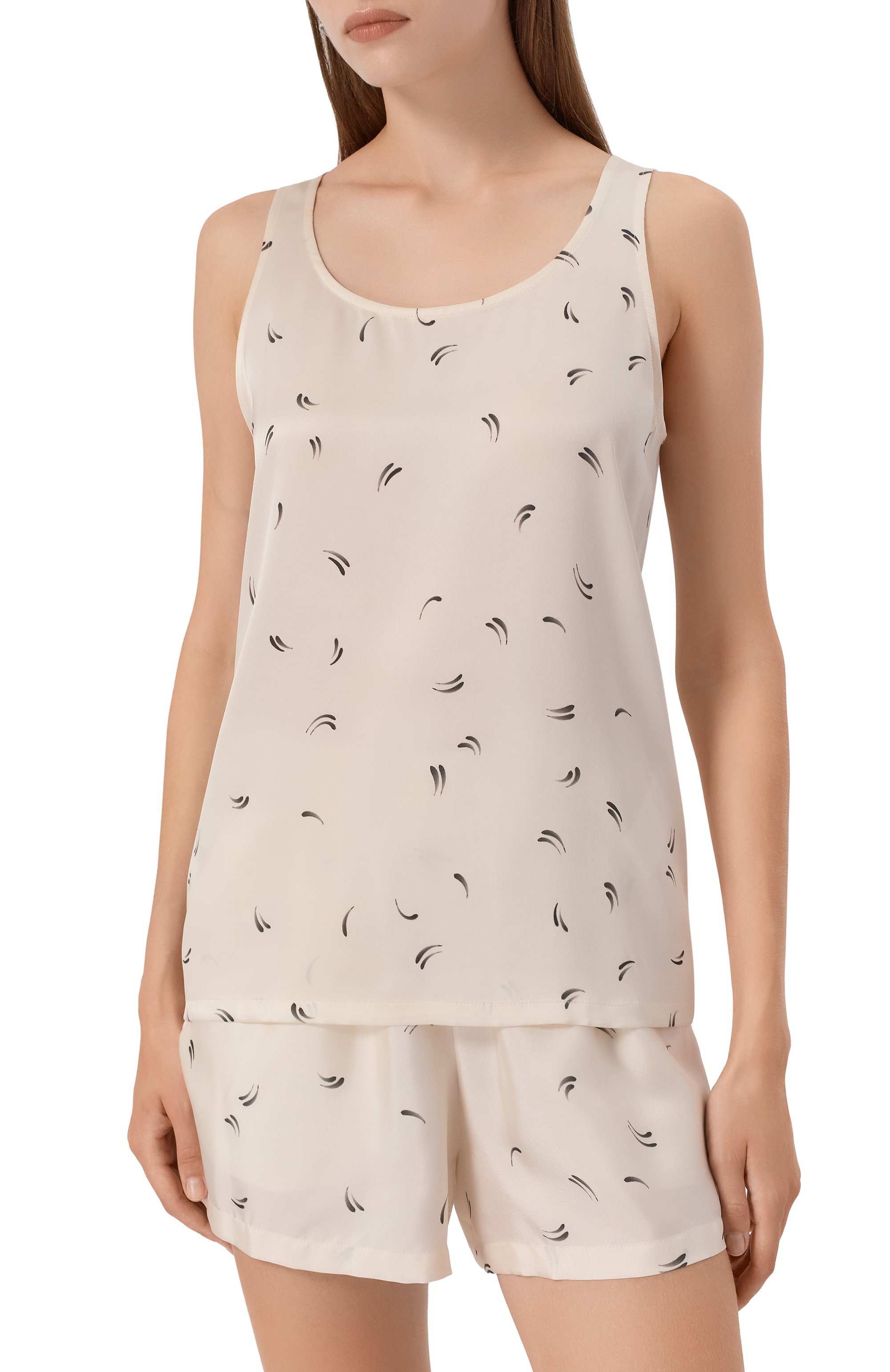 Атласный топ ХОХЛОМА Х АЛЕНА АХМАДУЛЛИНА кремового цвета по цене 29000 руб., арт. WTT2111, фото 3 Атласный топ ХОХЛОМА Х АЛЕНА АХМАДУЛЛИНА, арт. WTT2111, фото 3