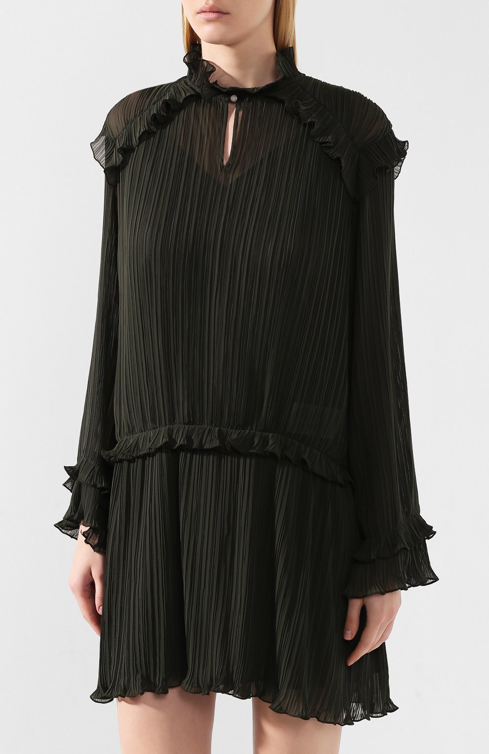 Платье KENZO хаки цвета по цене 45700 руб., арт. F962R01445AS, фото 3 Платье KENZO, арт. F962R01445AS, фото 3