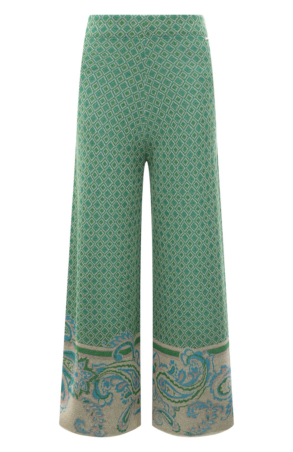 Брюки из вискозы LIU JO зеленого цвета по цене 22450 руб., арт. WA3519 MA587, фото 1 Брюки из вискозы LIU JO, арт. WA3519 MA587, фото 1