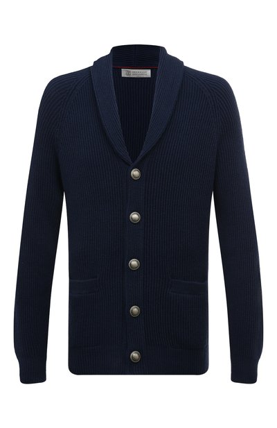 Хлопковый кардиган BRUNELLO CUCINELLI темно-синего цвета по цене 164000 руб., арт. M2W706006, фото 1 Хлопковый кардиган BRUNELLO CUCINELLI, арт. M2W706006, фото 1