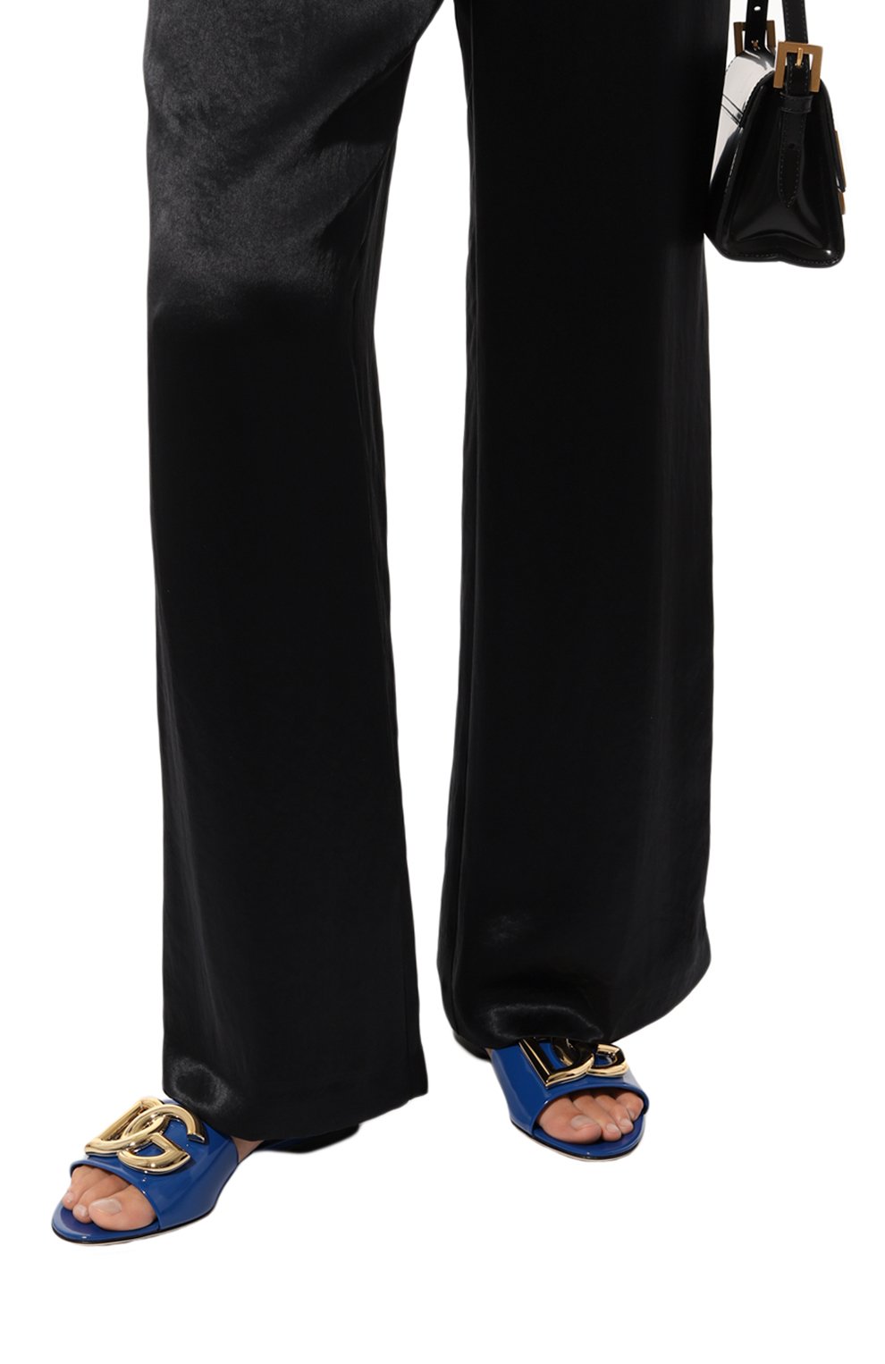 Кожаные шлепанцы bianca DOLCE & GABBANA, арт. CQ0455/A1037, фото 3