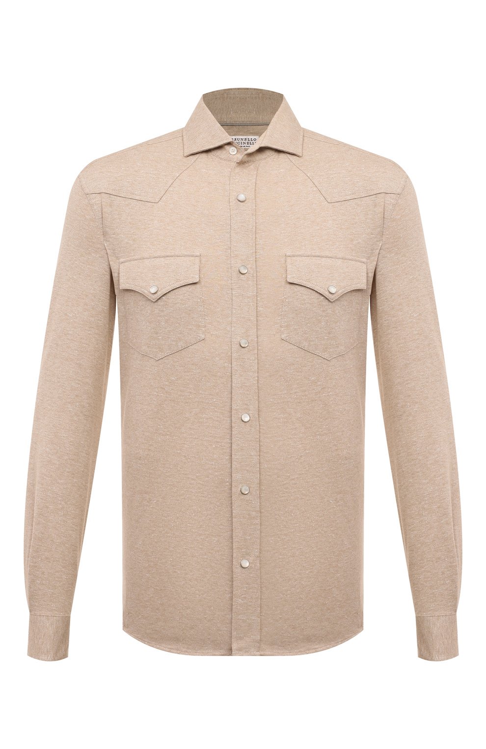 Рубашка изо льна и хлопка BRUNELLO CUCINELLI, арт. MW835B2289, фото 1