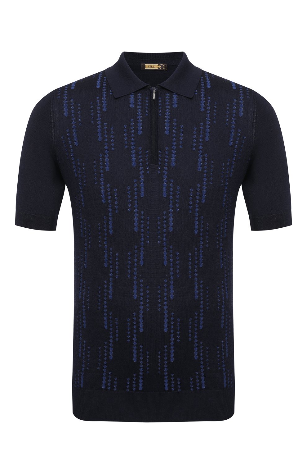 Поло из шелка и хлопка ZILLI, арт. MBV-PZ062-BUBB1/MC01, фото 1