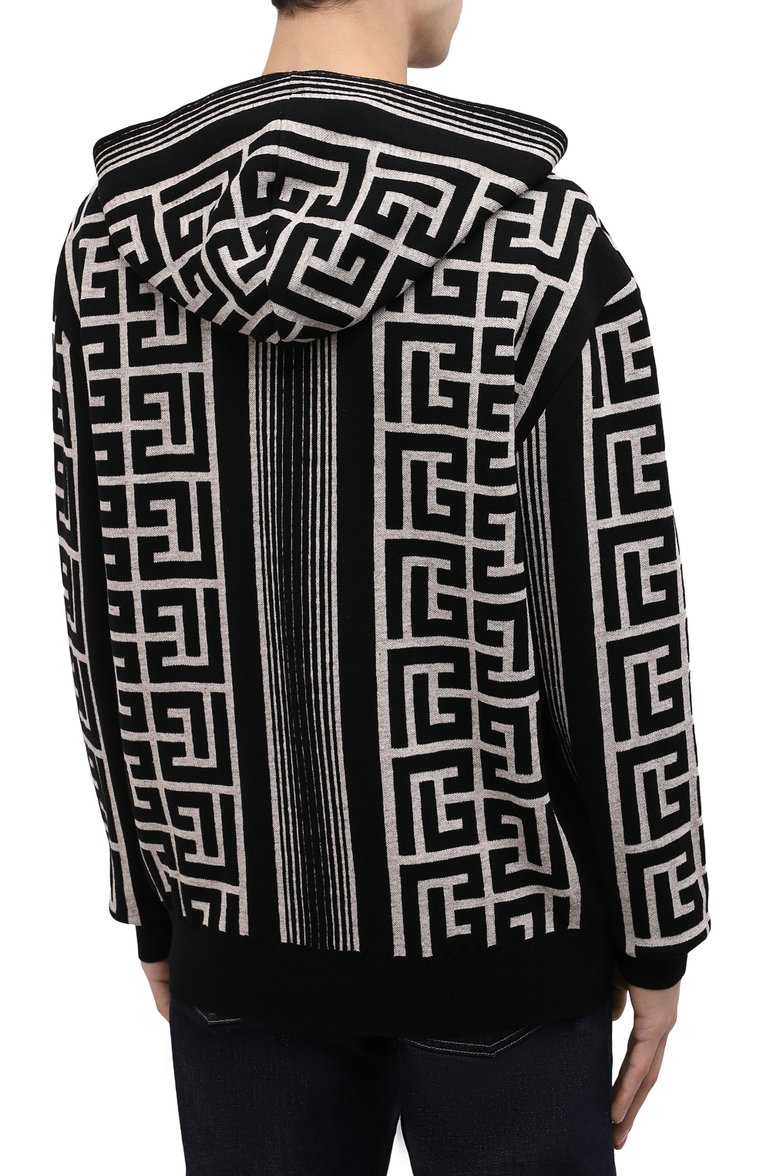 Худи из шерсти и льна BALMAIN, арт. XH1JR070/KB34, фото 4