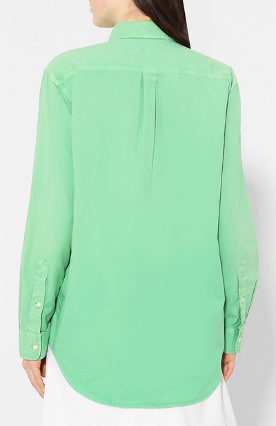 Хлопковая рубашка POLO RALPH LAUREN зеленого цвета по цене 10600 руб., арт. 211744729, фото 4 Хлопковая рубашка POLO RALPH LAUREN, арт. 211744729, фото 4