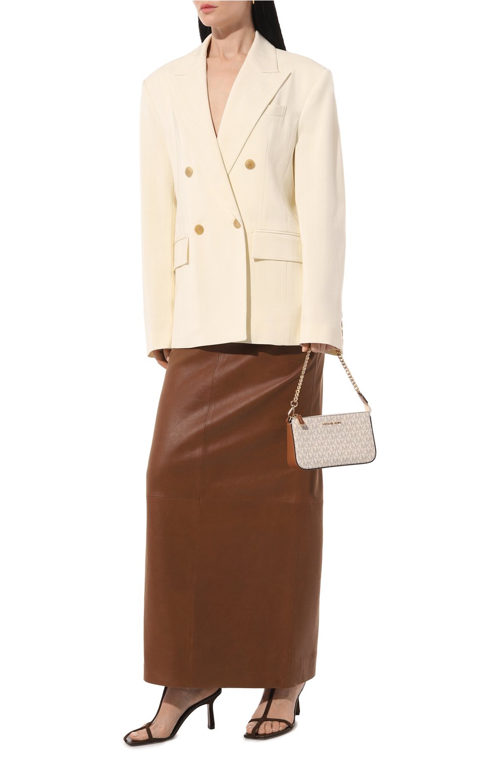 Сумка jet set medium MICHAEL MICHAEL KORS кремового цвета по цене 14050 руб., арт. 32F1GJ6W6B, фото 7 Сумка jet set medium MICHAEL MICHAEL KORS, арт. 32F1GJ6W6B, фото 7