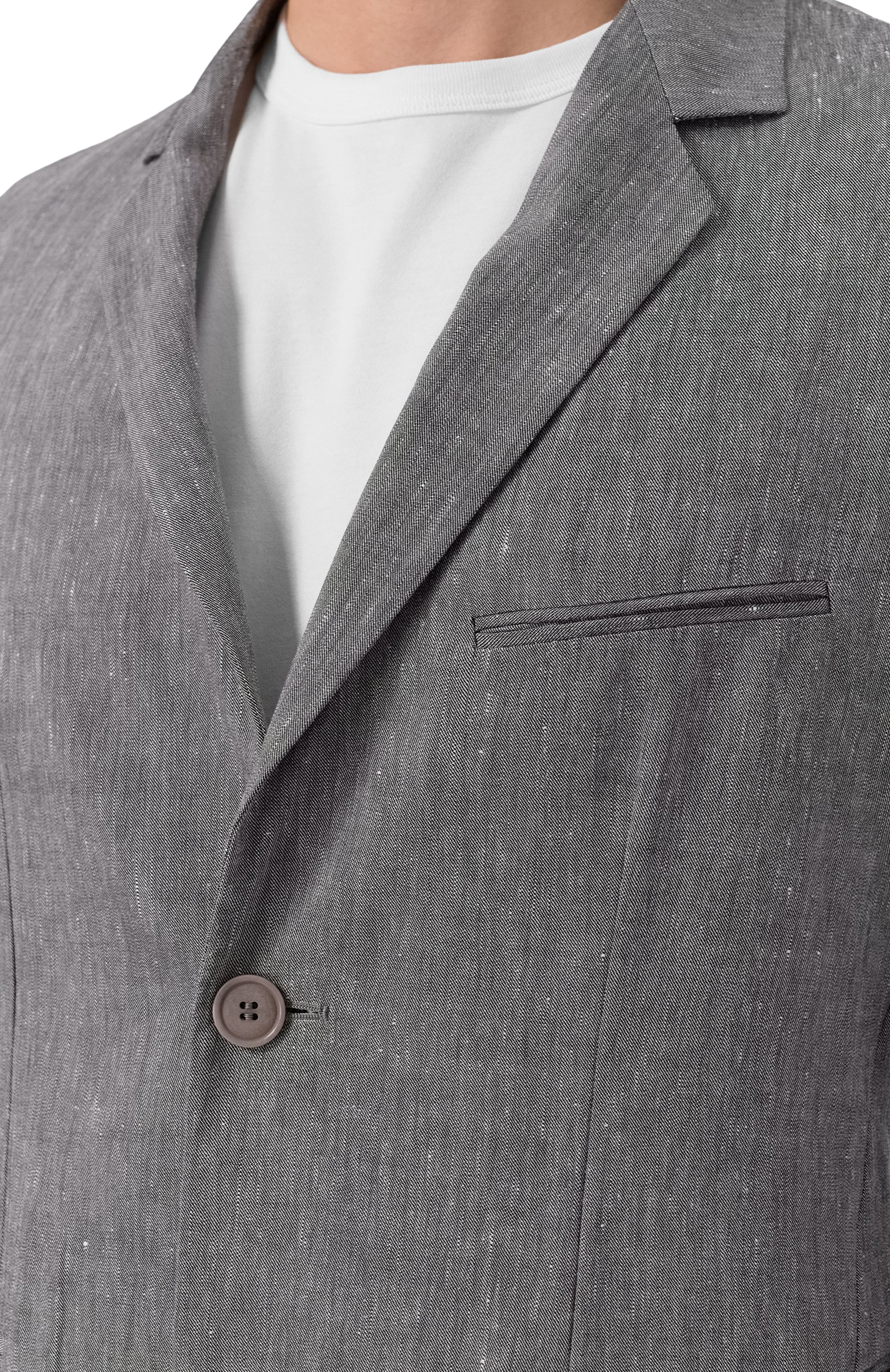Пиджак изо льна и шерсти GIORGIO ARMANI серого цвета по цене 231500 руб., арт. GM001564/TE14457, фото 7 Пиджак изо льна и шерсти GIORGIO ARMANI, арт. GM001564/TE14457, фото 7