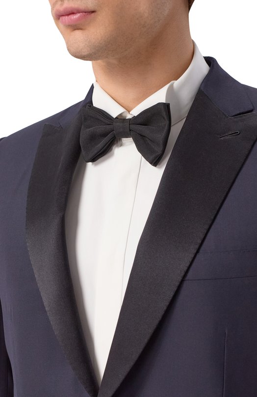 Шелковый галстук-бабочка Kiton UPAPAR-CA Чёрный  UPAPAR-CA Фото 2