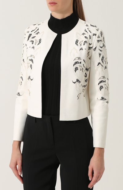 Кожаная куртка с круглым вырезом и перфорацией RALPH LAUREN, арт. 290671367, фото 3