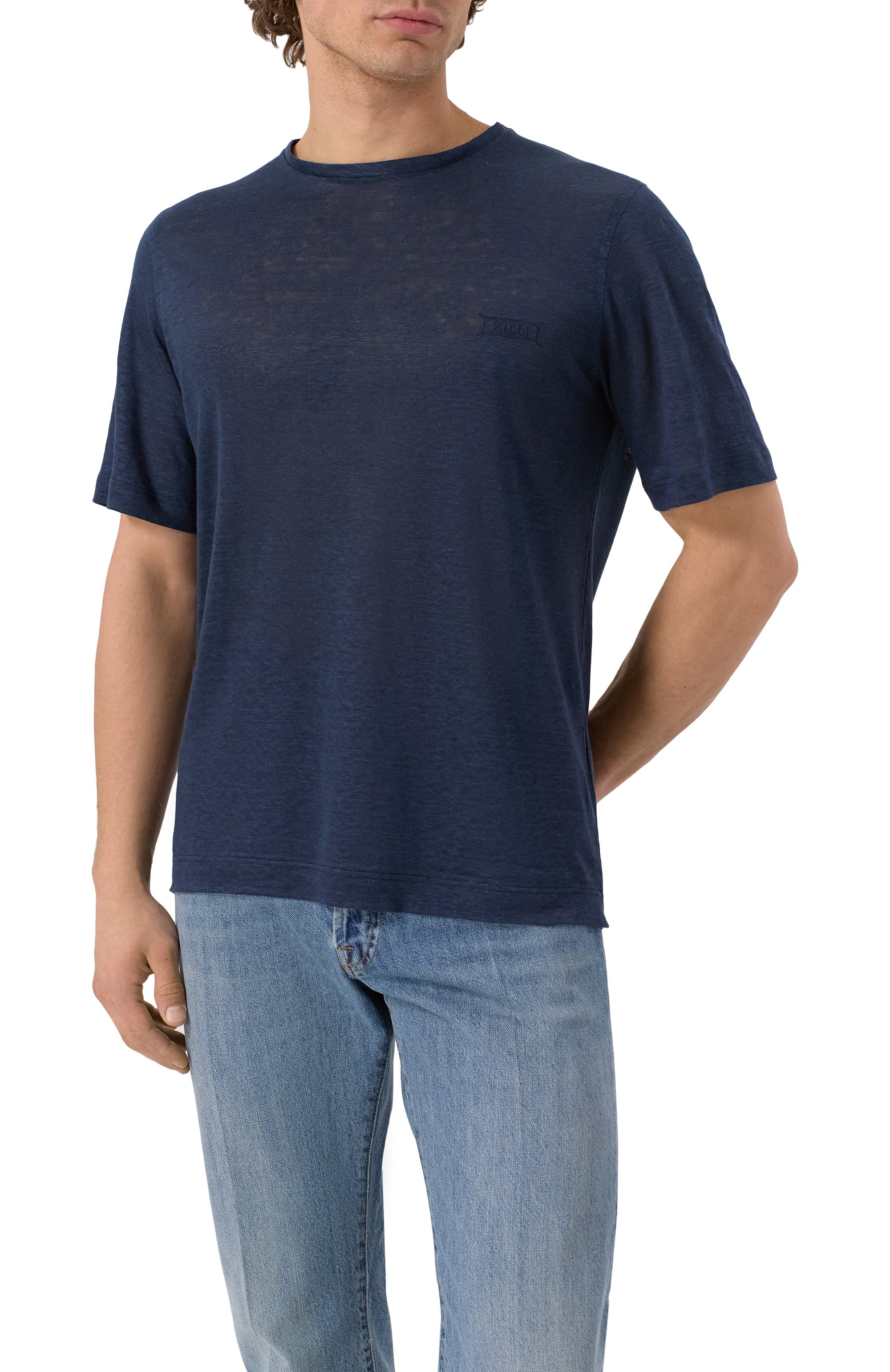 Льняная футболка ZILLI, арт. TSR02AM0800VNI000, фото 3