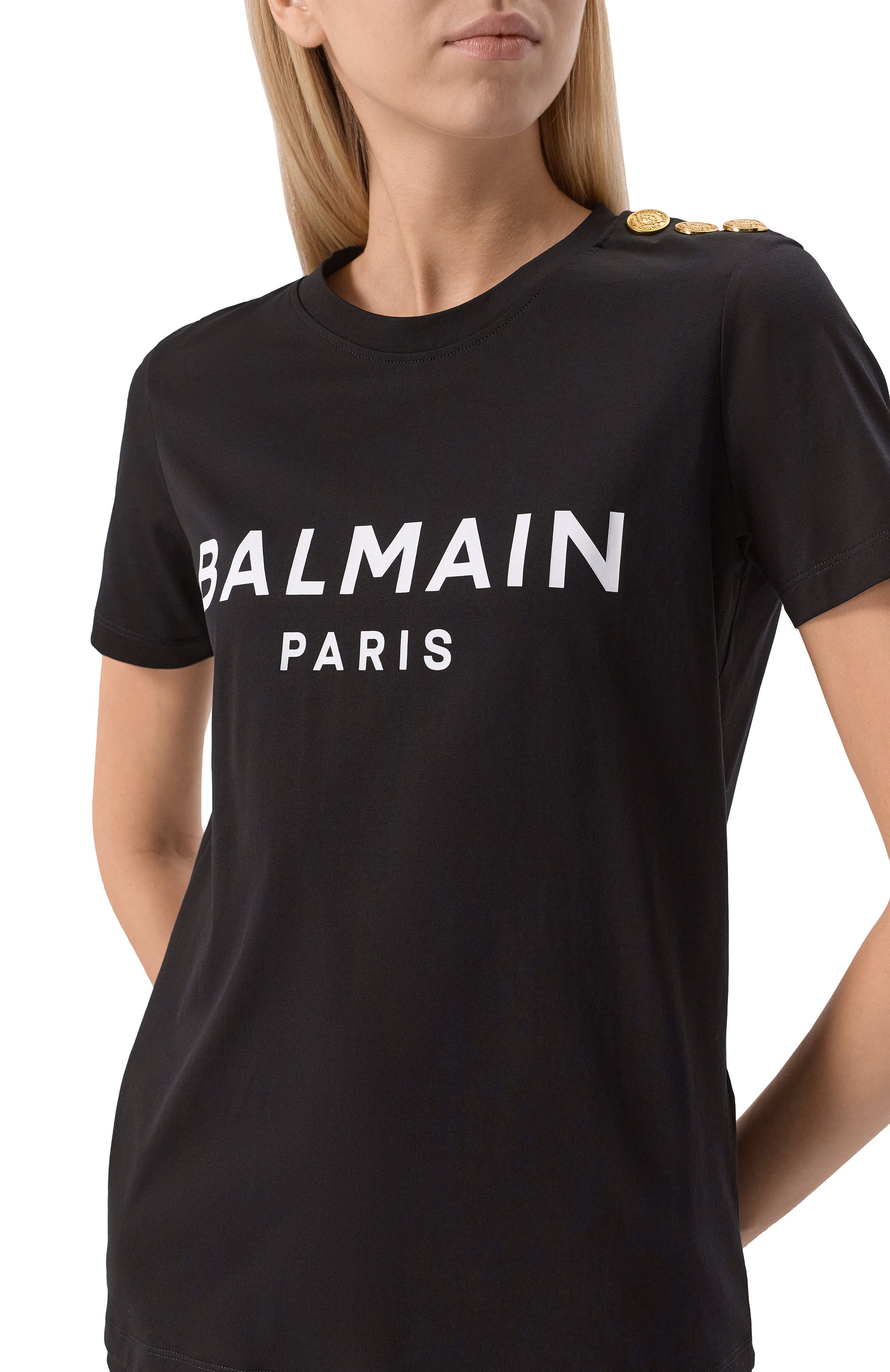 Хлопковая футболка BALMAIN, арт. BF1EF005/BB02, фото 5