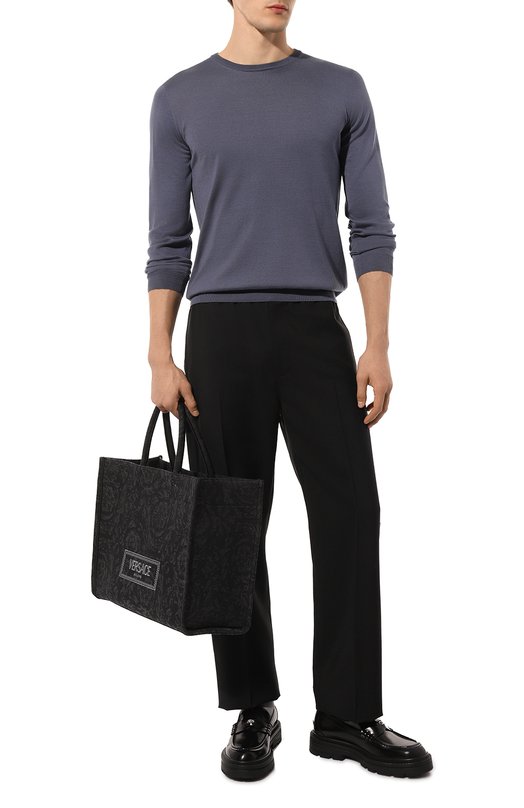 Джемпер из шелка и хлопка Giorgio Armani 3HSM37/SM63Z Синий  3HSM37/SM63Z Фото 2