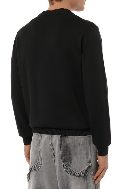 Хлопковый джемпер HUGO BLUE черного цвета по цене 14950 руб., арт. 50514698, фото 4 Хлопковый джемпер HUGO BLUE, арт. 50514698, фото 4