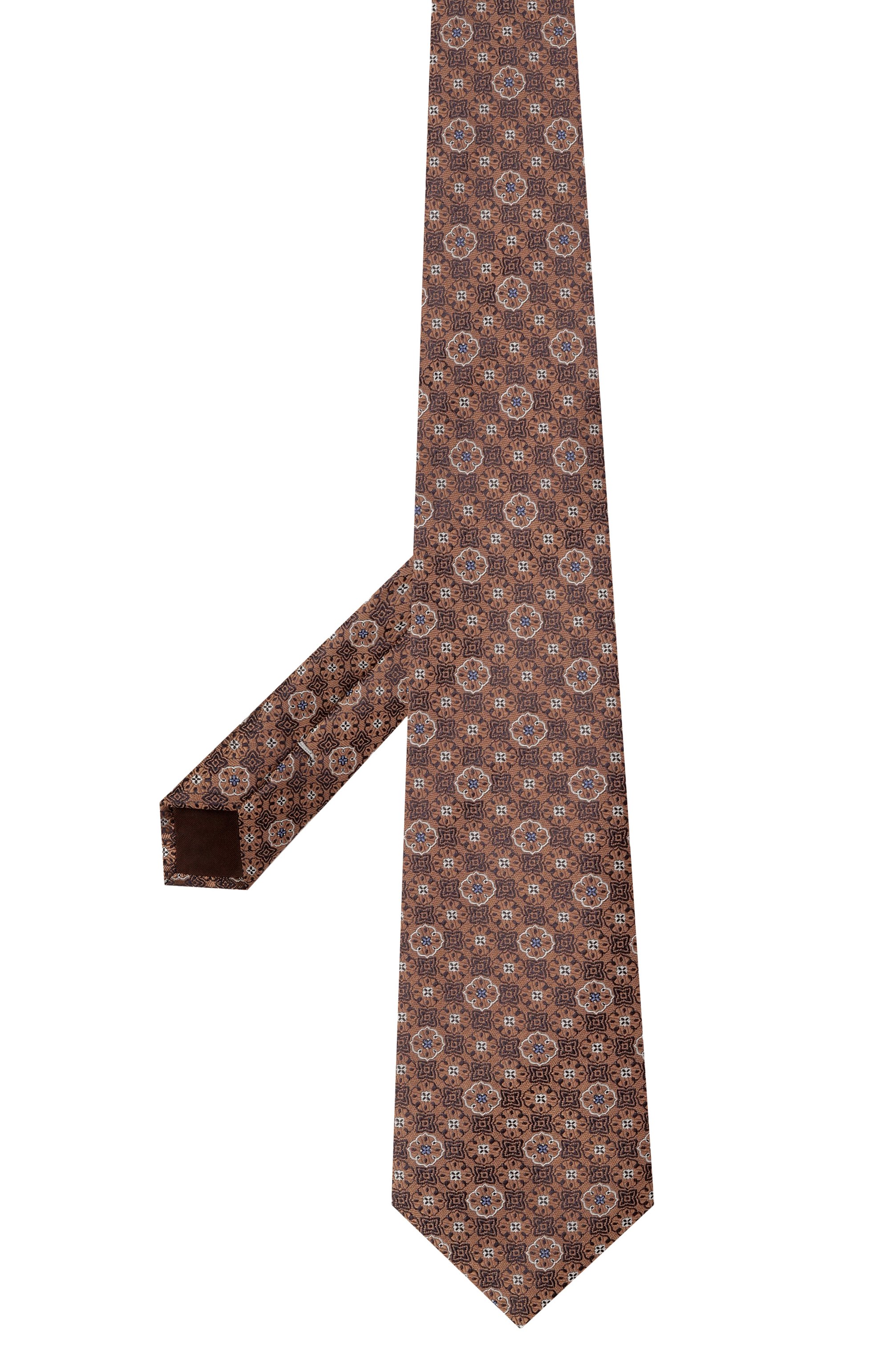 Шелковый галстук CANALI коричневого цвета по цене 21450 руб., арт. 18/HJ04491, фото 3 Шелковый галстук CANALI, арт. 18/HJ04491, фото 3