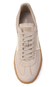 Женские замшевые кеды upvillage VALENTINO бежевого цвета, арт. 6W2S0IL9/FVU | Фото 6 (Материал внутренний: Натуральная кожа; Подошва: Платформа; Материал внешний: Натуральная кожа, Замша; Стили: Кэжуэл; Материал утеплителя: Без утеплителя; Кросс-КТ: Низкие)