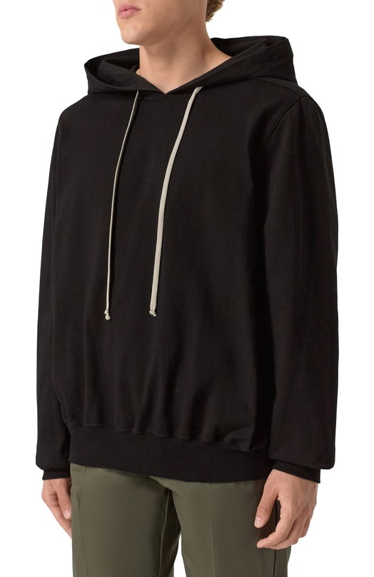 Хлопковое худи Rick Owens RU02E1281/BA Чёрный  RU02E1281/BA Фото 3