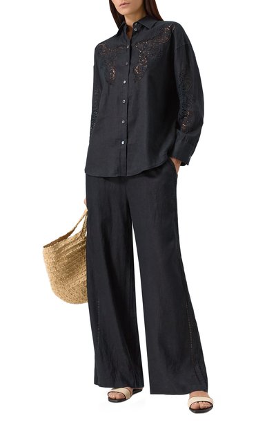 Льняные брюки P.A.R.O.S.H., арт. D230743, фото 2