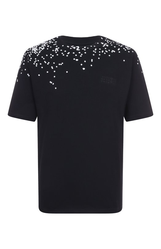 Хлопковая футболка MM6 SH2GC0034/M20048 Чёрный SH2GC0034/M20048