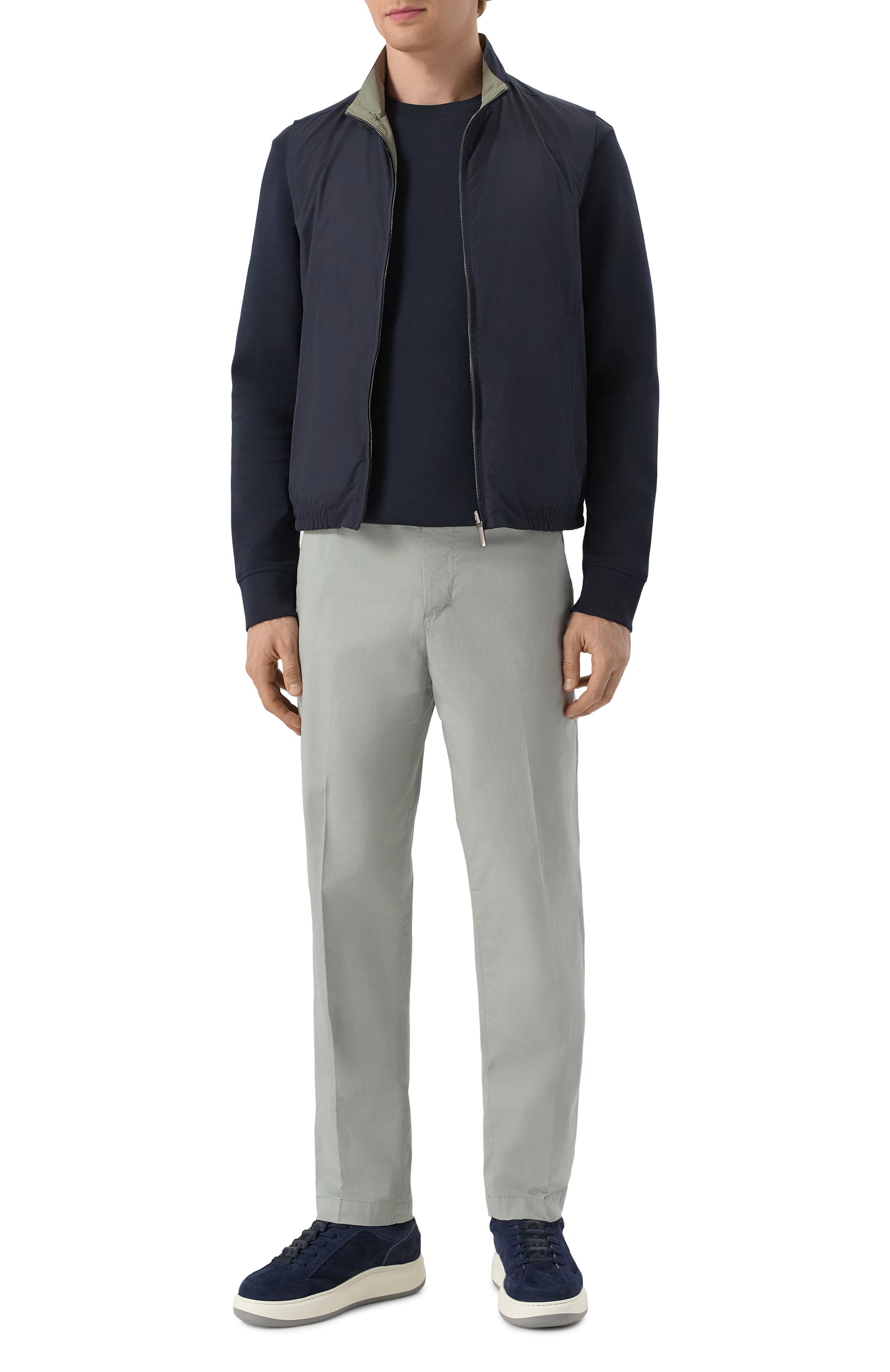 Хлопковые брюки BOGLIOLI светло-серого цвета по цене 44950 руб., арт. 80888Q/SB5751, фото 2 Хлопковые брюки BOGLIOLI, арт. 80888Q/SB5751, фото 2