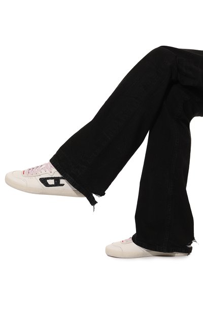 Кожаные кеды s-leroji DIESEL белого цвета по цене 27650 руб., арт. Y03340/P6894, фото 3 Кожаные кеды s-leroji DIESEL, арт. Y03340/P6894, фото 3