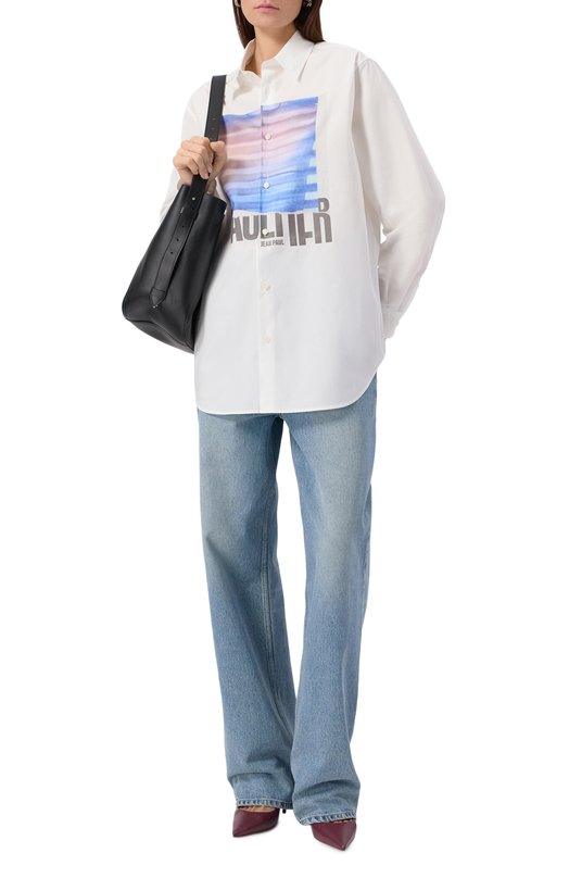 Хлопковая рубашка Jean Paul Gaultier 25/03-U-ST030/W013P Белый  25/03-U-ST030/W013P Фото 2