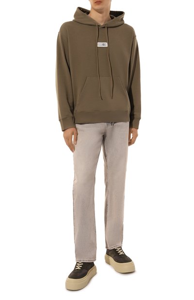 Комбинированные кеды gambetta MM6 хаки цвета по цене 48550 руб., арт. SH3WS0004/P7024, фото 2 Комбинированные кеды gambetta MM6, арт. SH3WS0004/P7024, фото 2