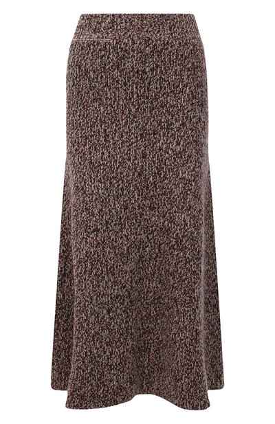 Юбка из кашемира и шерсти CHLOÉ коричневого цвета по цене 153000 руб., арт. CHC21WMJ01630, фото 1 Юбка из кашемира и шерсти CHLOÉ, арт. CHC21WMJ01630, фото 1
