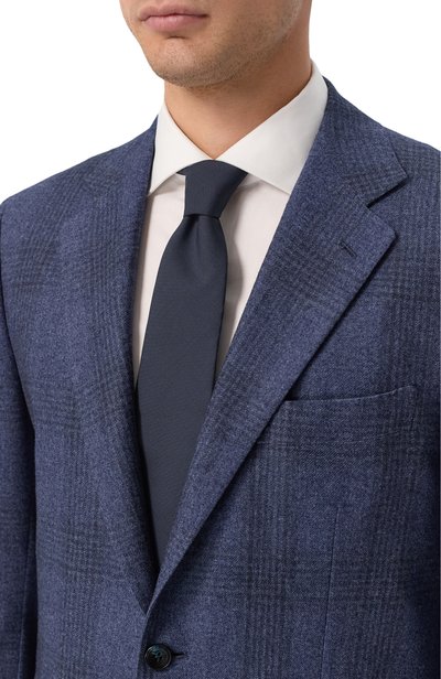 Шерстяной галстук KITON синего цвета по цене 41650 руб., арт. UCRVKLK01274, фото 2 Шерстяной галстук KITON, арт. UCRVKLK01274, фото 2