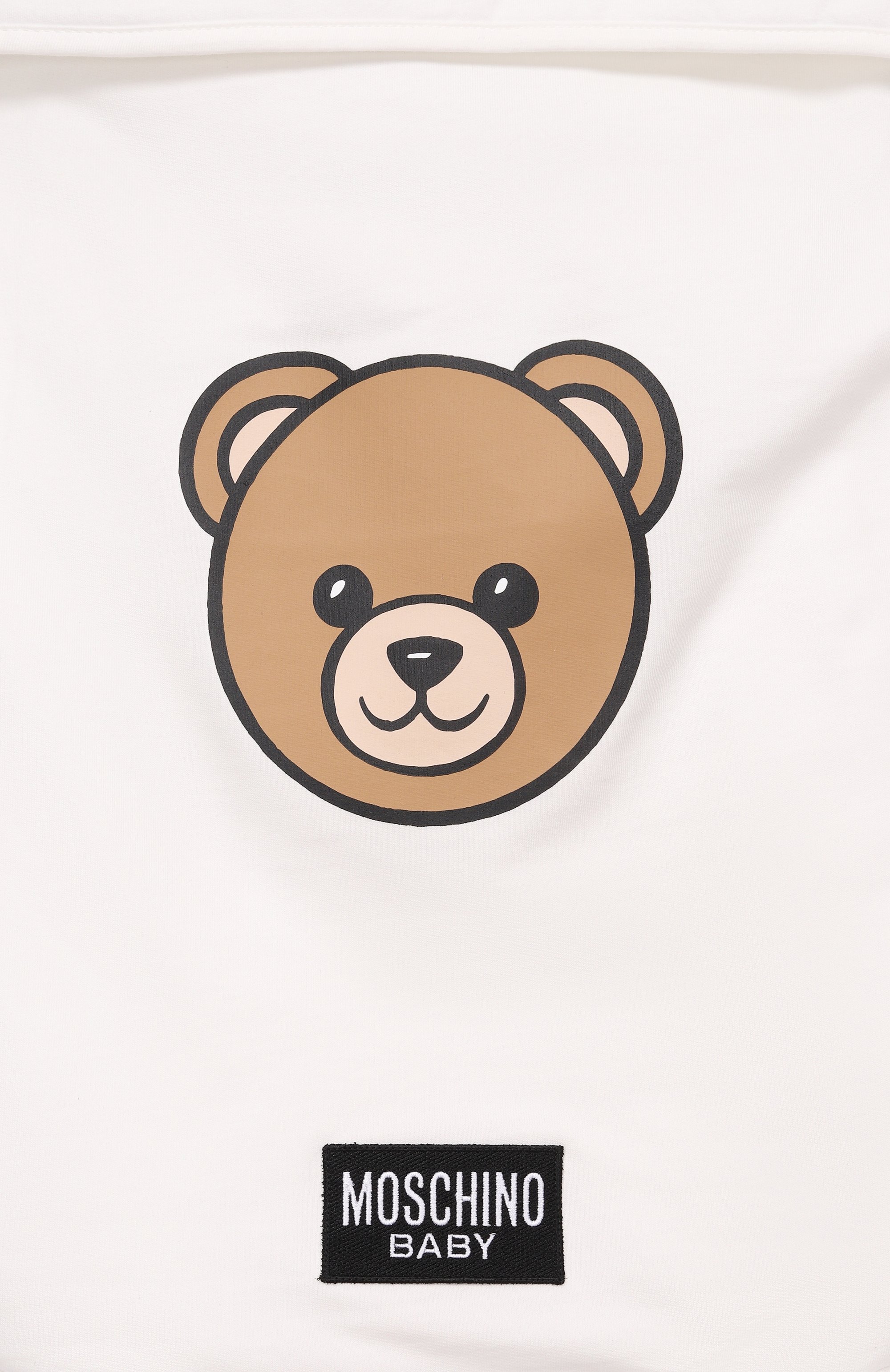 Хлопковый конверт MOSCHINO молочного цвета по цене 23450 руб., арт. MUE00V/LCA19, фото 3 Хлопковый конверт MOSCHINO, арт. MUE00V/LCA19, фото 3