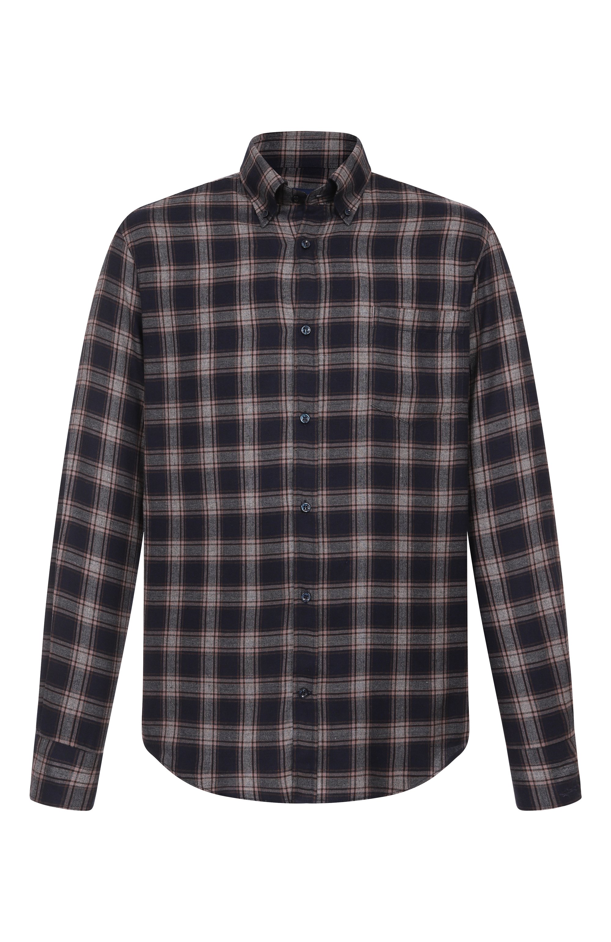 Рубашка из вискозы PAUL&SHARK темно-синего цвета по цене 35450 руб., арт. 15313126, фото 1 Рубашка из вискозы PAUL&SHARK, арт. 15313126, фото 1