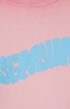 Детский хлопковый свитшот MSGM KIDS розового цвета, арт. S5MSJUSW238 | Фото 3 (Рукава: Длинные; Материал внешний: Хлопок; Девочки Кросс-КТ: Свитшот-одежда; Ростовка одежда: 6 лет | 116 см, 8 лет | 128 см, 10 - 11 лет | 140 - 146см, 12 лет | 152 см, 16 лет | 164 см)