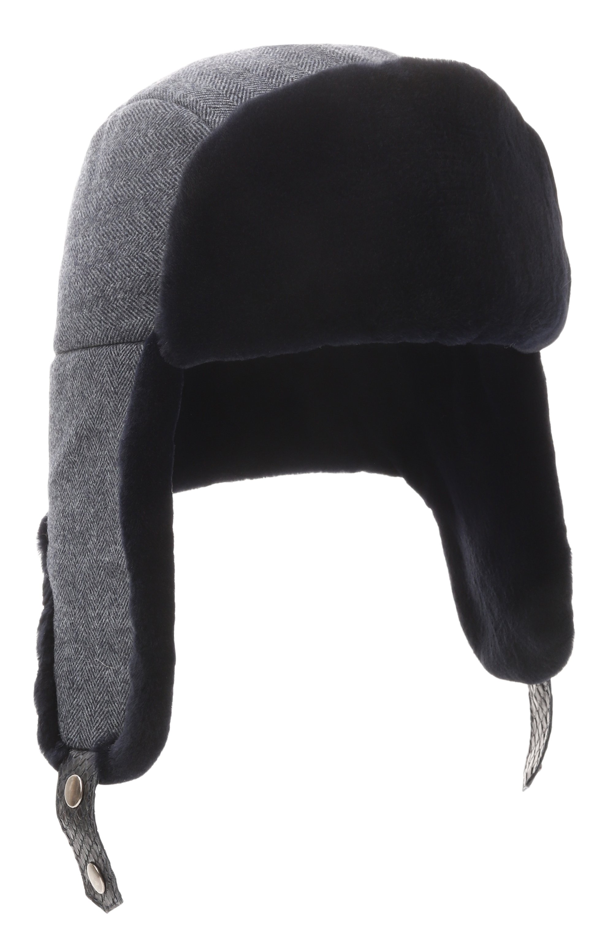 Кашемировая шапка-ушанка майкл с мехом норки FURLAND синего цвета по цене 90200 руб., арт. 0201410050061600057, фото 1 Кашемировая шапка-ушанка майкл с мехом норки FURLAND, арт. 0201410050061600057, фото 1