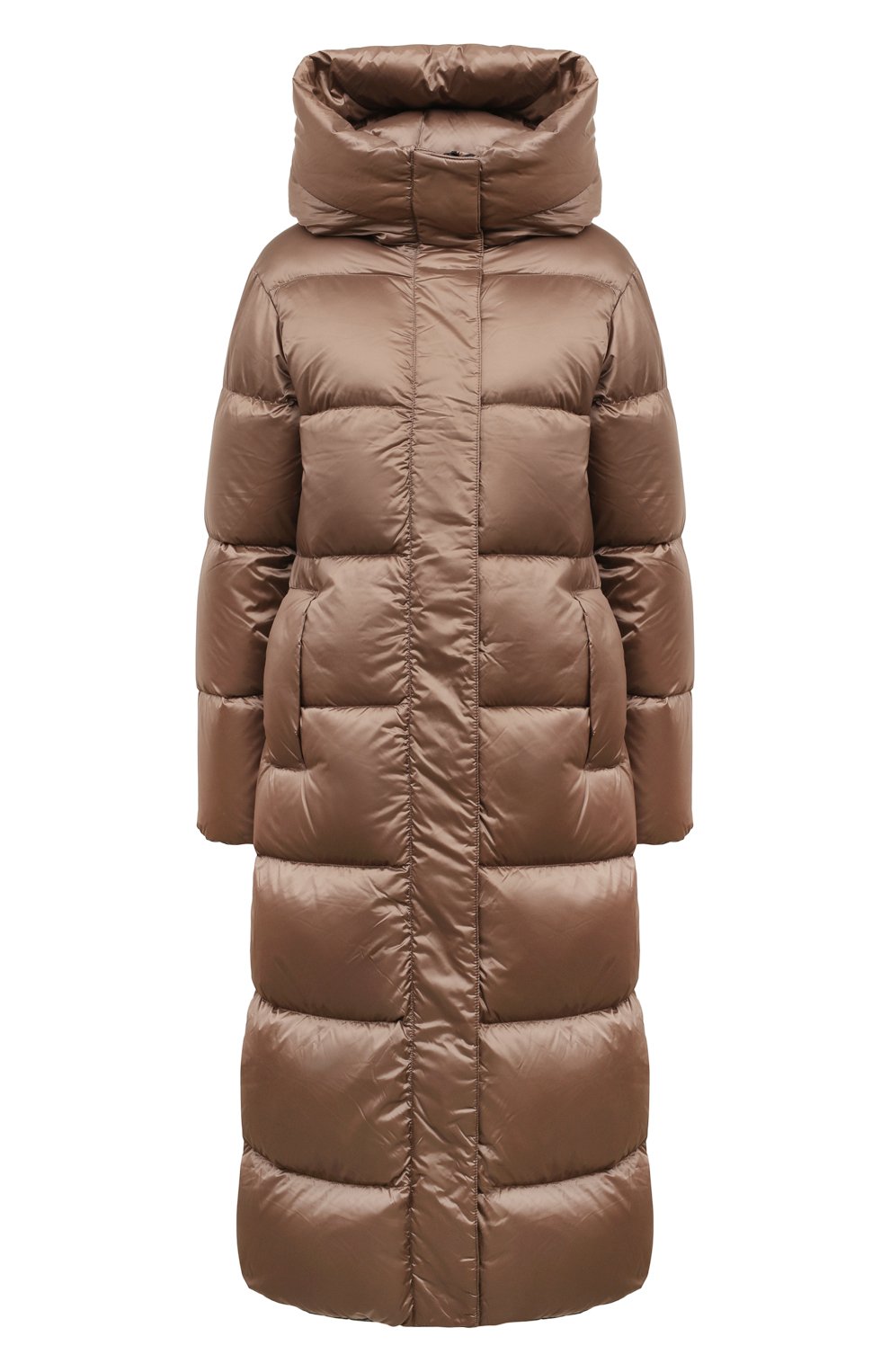 Пуховик HETREGO светло-коричневого цвета по цене 66450 руб., арт. 8N605/KAREN, фото 1 Пуховик HETREGO, арт. 8N605/KAREN, фото 1
