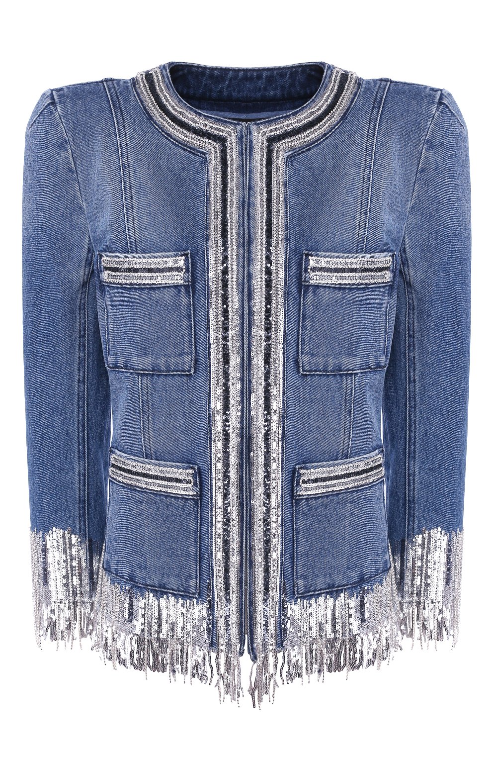 Джинсовый  жакет BALMAIN, арт. TF17540/D010, фото 1