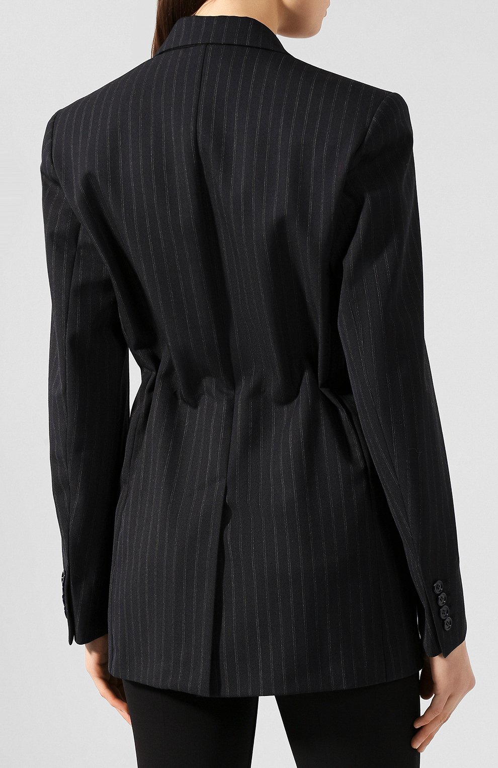 Жакет в полоску DRIES VAN NOTEN темно-синего цвета по цене 156500 руб., арт. 192-10406-8036, фото 4 Жакет в полоску DRIES VAN NOTEN, арт. 192-10406-8036, фото 4