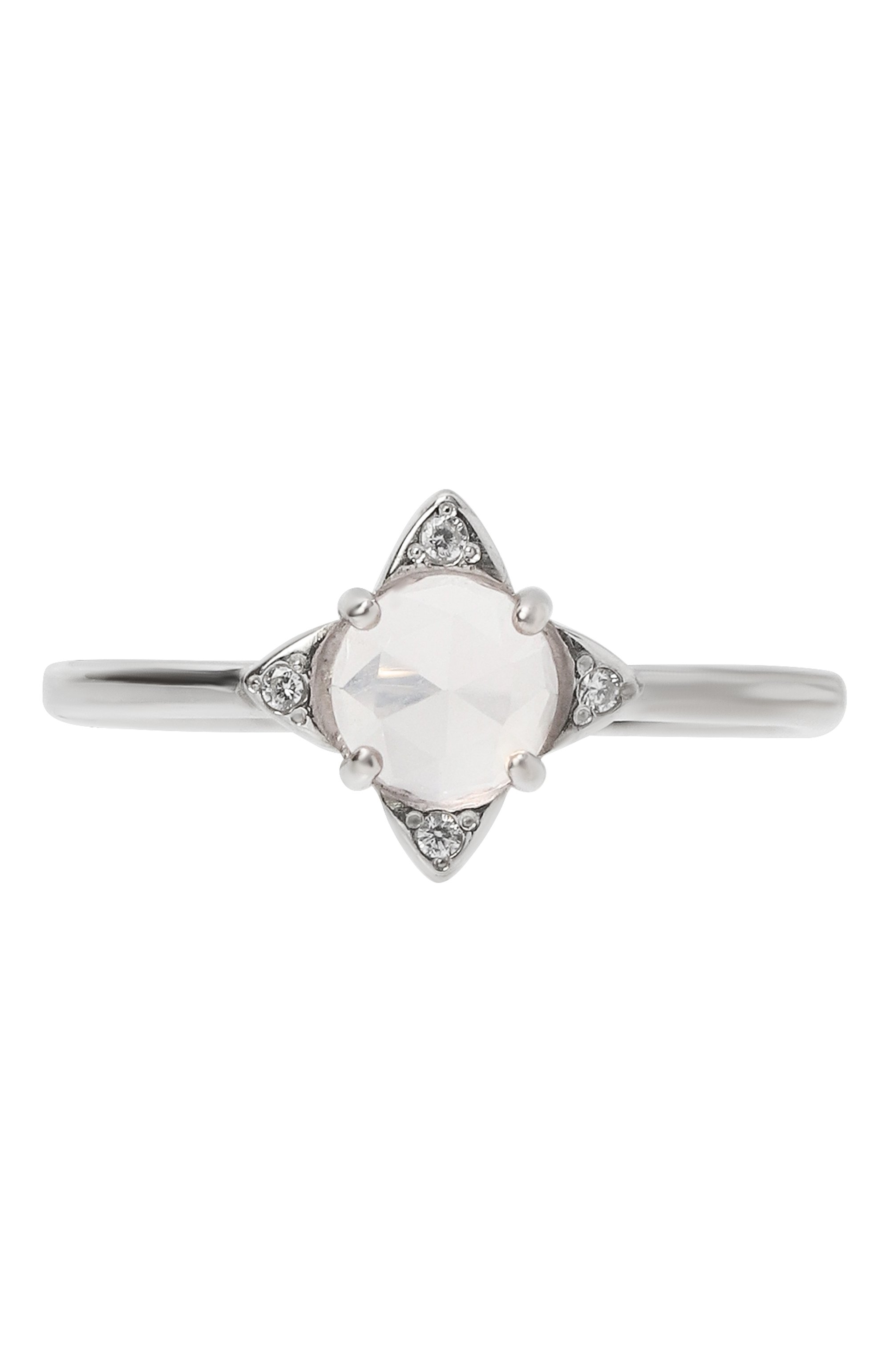 Кольцо роза ветров с кварцем MOONKA, арт. tr-rr-qrz, фото 1