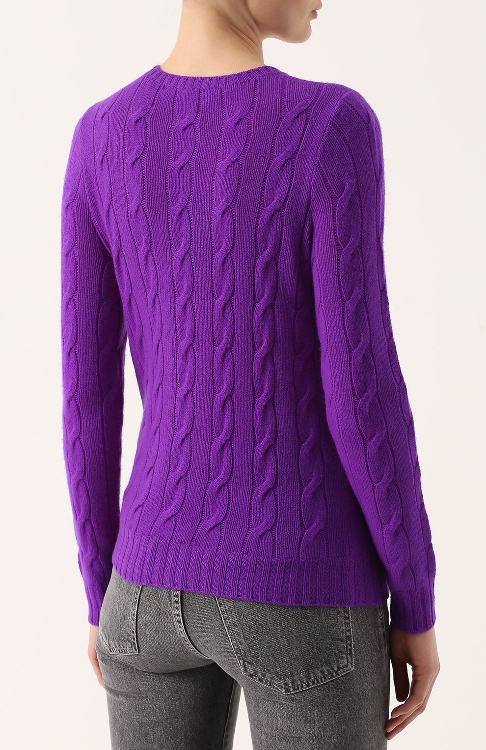 Кашемировый пуловер RALPH LAUREN фиолетового цвета по цене 79950 руб., арт. 919/IXQ18/FXQ18, фото 4 Кашемировый пуловер RALPH LAUREN, арт. 919/IXQ18/FXQ18, фото 4