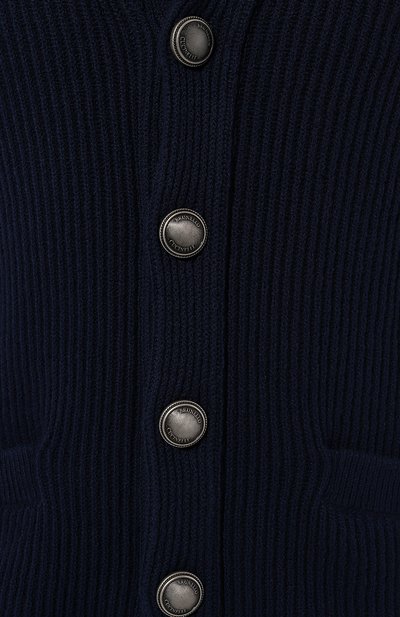Хлопковый кардиган BRUNELLO CUCINELLI темно-синего цвета по цене 164000 руб., арт. M2W706006, фото 5 Хлопковый кардиган BRUNELLO CUCINELLI, арт. M2W706006, фото 5