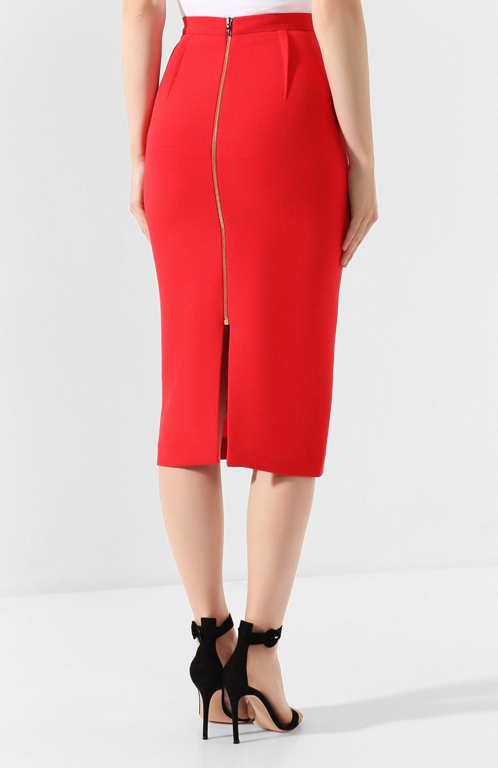 Шерстяная юбка ROLAND MOURET красного цвета по цене 62050 руб., арт. PW19/S4134/F4044, фото 4 Шерстяная юбка ROLAND MOURET, арт. PW19/S4134/F4044, фото 4