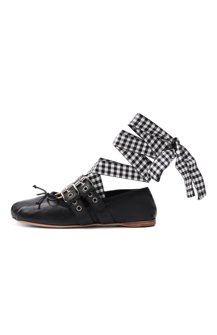 Кожаные балетки MIU MIU, арт. 5F466A-3H56-F0806-F-005, фото 2
