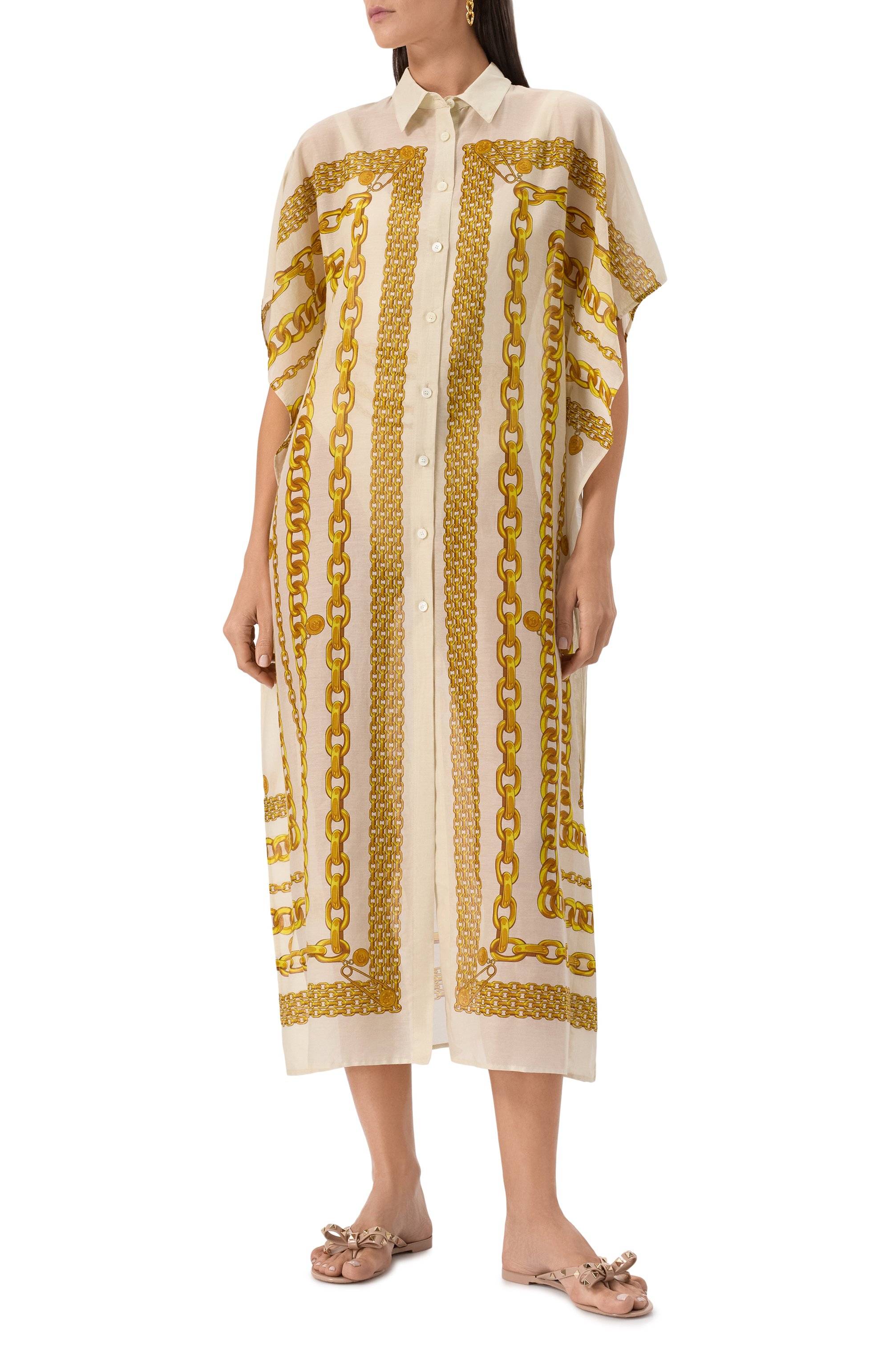 Туника из хлопка и шелка VERSACE, арт. 1010808/1A13689, фото 2