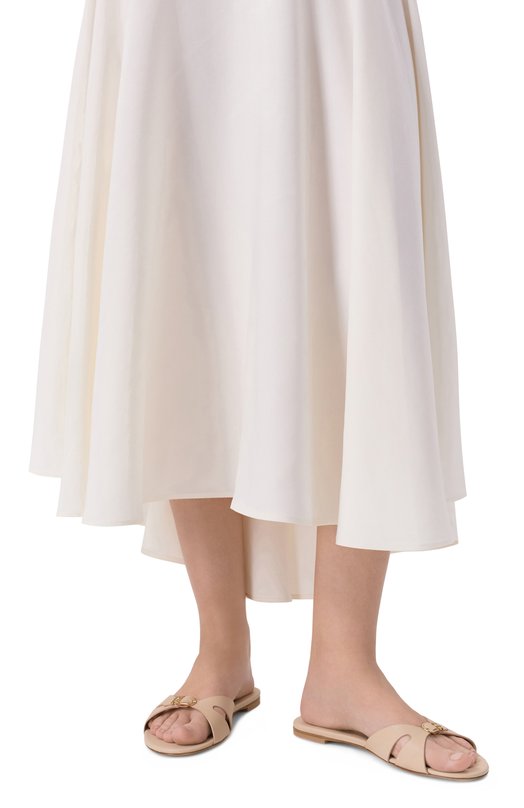 Кожаные шлепанцы Jane Casadei 1M564B0101/C2124 Кремовый  1M564B0101/C2124 Фото 2