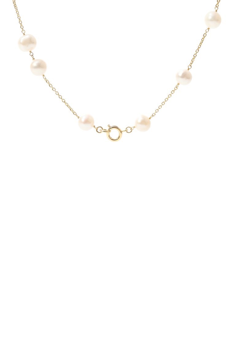 Женское колье CRYSTALLINE JEWELLERY разноцветного цвета, арт. 511CB | Фото 4 (Нос: Не проставлено; Региональные ограничения белый список (Axapta Mercury): Не проставлено; Материал: Металл, Жемчуг)