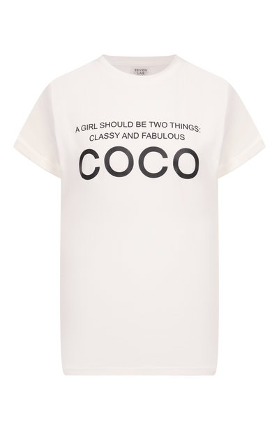 Женская хлопковая футболка SEVEN LAB, арт. CTR1.01.100.257.09127