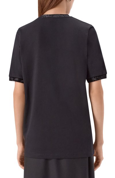 Хлопковый топ NINA RICCI черного цвета по цене 43250 руб., арт. 25AJT0035/C01108, фото 4 Хлопковый топ NINA RICCI, арт. 25AJT0035/C01108, фото 4