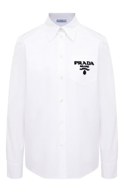 Женская хлопковая рубашка PRADA, арт. P437FR-1Z9P-F0009-221