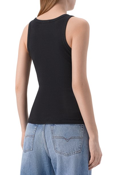 Хлопковая майка DIESEL черного цвета по цене 11800 руб., арт. A19908/0JMBA, фото 4 Хлопковая майка DIESEL, арт. A19908/0JMBA, фото 4