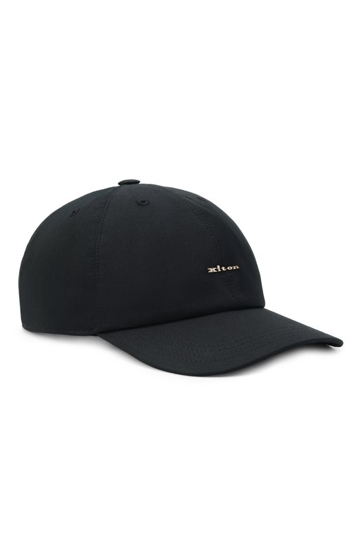 Хлопковая бейсболка Kiton UCAPP78K0745F03 Чёрный UCAPP78K0745F03